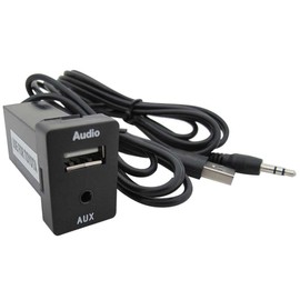 AC423 Mini Jack (AUX) + USB Extension Spare Hole Kit [Toyota/Suzuki Car A]