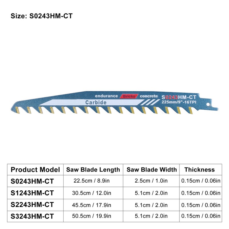 Reciprocating Saw Blade Tungsten Carbide Alloy Pruning Blade for Wood