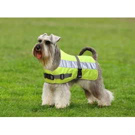 Petlife Flectalon Hi-Vis Dog Jacket Complete with Thermal Lining, 20-inch, Fluorescent Yellow