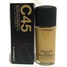 M·A·C MAC Studio Fix Fluid Foundation SPF15 Shade C45 Full Size 30ml / 1oz New In Box