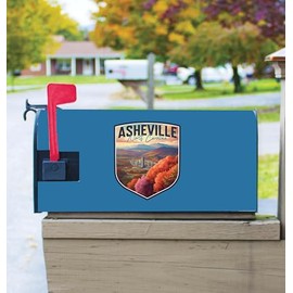 Asheville North Carolina Design D Souvenir Magnetic Mailbox Cover