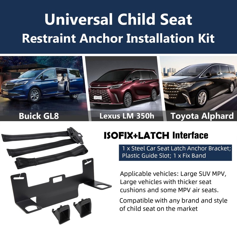 JHKLS ISOFIX Universal Car Seat Mount Bracket, Child Safety Car