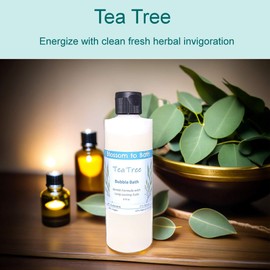 Tea Tree Bubble Bath (8 Ounce) - Pure Essential Oil Fragrance - Creates A Tub Full of Lasting Bubbles with an Invigoratingly Clean Scent