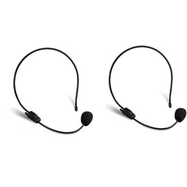 HUACAM 2-Pack Fake Headset Headphones with Microphone Prop ，Suitable for Costume Parties, Role Play & Dress-Up Black