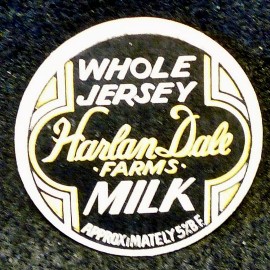 HARLAN DALE FARMS -  RAVENNA, OHIO - WHOLE JERSEY MILK - MILK BOTTLE CAP- 42mm