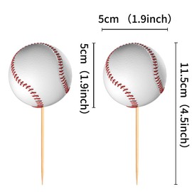 Blumomon 24Pcs Baseball Cupcake Toppers Baseball Cupcake Decorations Sports Theme Cupcake Decorations Picks Baby Shower Birthday Party Decoration Supplies