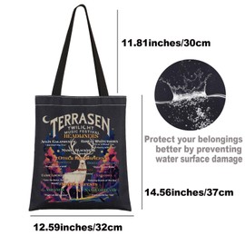 G2TUP Terrasen Inspired Tote Bag Terrasen Music Festival Gifts TOG Shoulder Bag TOG Merchandise (Terr asen CA)