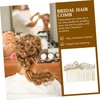 Vaguelly Bridal Hair Comb with Rhinestones Elegant Alloy Side Comb