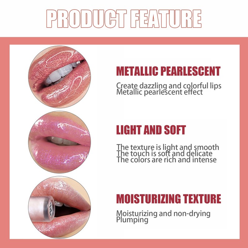 Moisturizing Lip Gloss With Color Changing Pearl - Hydrates And