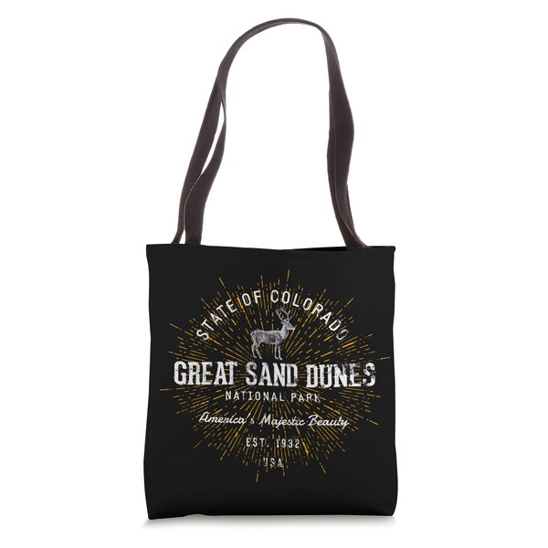 Vintage Retro Great Sand Dunes National Park Tote Bag