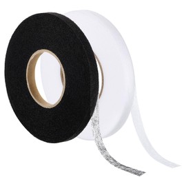 PATIKIL Iron-on Hemming Tape 2/5 Inch x 80 Yard, 2 Rolls No Sewing Stitch Witchery Hem Tape Adhesive Tape for Clothes Curtains DIY Bonding, Black/White