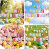 Happy Easter Banner Kit - Easter Bunny Carrot Flags +