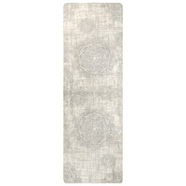 Lahome Vintage Medallion Rug, 2'x6' Non Slip Grey Hallway , Laundry Throw Rugs and Mats , Washable Runner Rugs for Kitchen Laundry Room Hallway Entryway Area Rugs