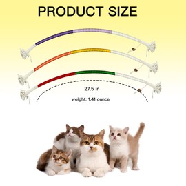 3 Pack Silvervine Sticks for Cats, Cat Toy Bite Rope, Catnip Cat Chew Stick for Indoor Cats Toys Teeth Cleaning, Catnip Toys, Cat Toys with Catnip, Interactive Cat Nip Cat Toys for Cats, Colorful