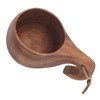 Wooden Coffee Cup with Handle Comfortable Grip Rustic Decorative Milk