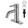 Bathroom Faucet Brushed Nickel Modern Bathroom Sink Faucet with Single
