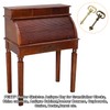 KY-8 (D-1902) Roll Top Desk Antique Brass Plated Hollow Lock