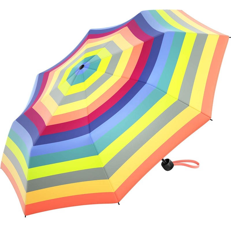 Benetton Pocket Umbrella Super Mini Dots, Multistripe fresh salmon, 95
