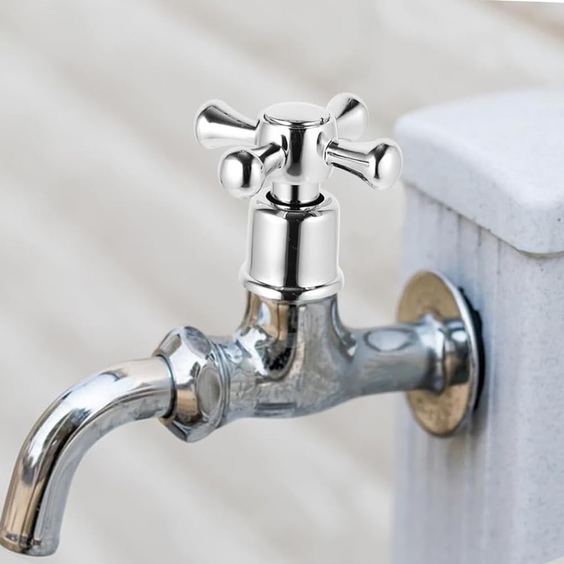 VOANZO Plum Cross Wheel Handle Faucet Switch for Bathroom Kitchen