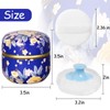 WEMEGA Body Powder Case with Powder Puff Powder Container Tea
