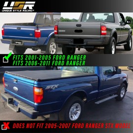 USR DEPO 01-11 Ranger Dark Cherry Red Clear Rear Tail Lights (Left + Right) Compatible with 2001-2011 Ford Ranger (Dark Cherry Red Lens, Plug and Play, 2 PC Set)