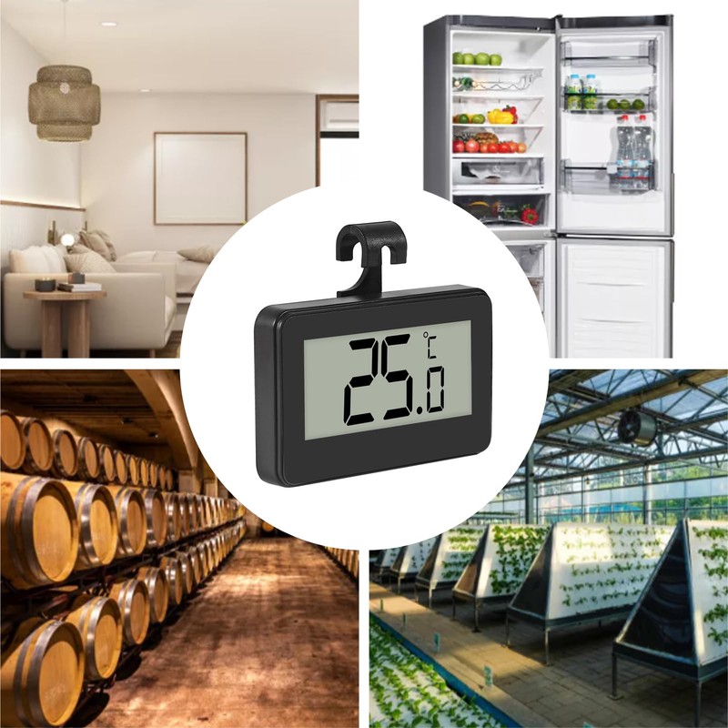 Pack of 6 Fridge Thermometers, Digital Fridge Thermometer with Easy-to-Read