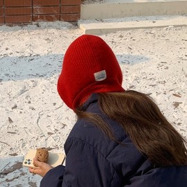 Red Women's Balaclava (Korean Style) - Winter Hat New Arrival lf1522 Free Size/M(56-58cm) Beige 4ea