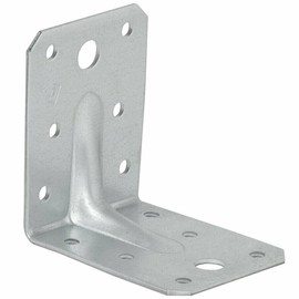 Angle Bracket Heavy Duty 2.5mm Galvanised Steel Metal Corner Braces for Joining, Bracing, and Reinforcing Pack of: 2 Size: 70x70x55x2.5mm