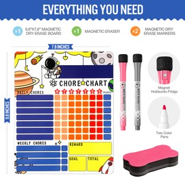 Chore Chart for Kids Multiple Kids Sticker Chart Chore Board Magnetic Chore Chart Routine Chart for Kids Behavior Responsibility Chart for Family Home School Children Teens Adults (Aviation Dream)