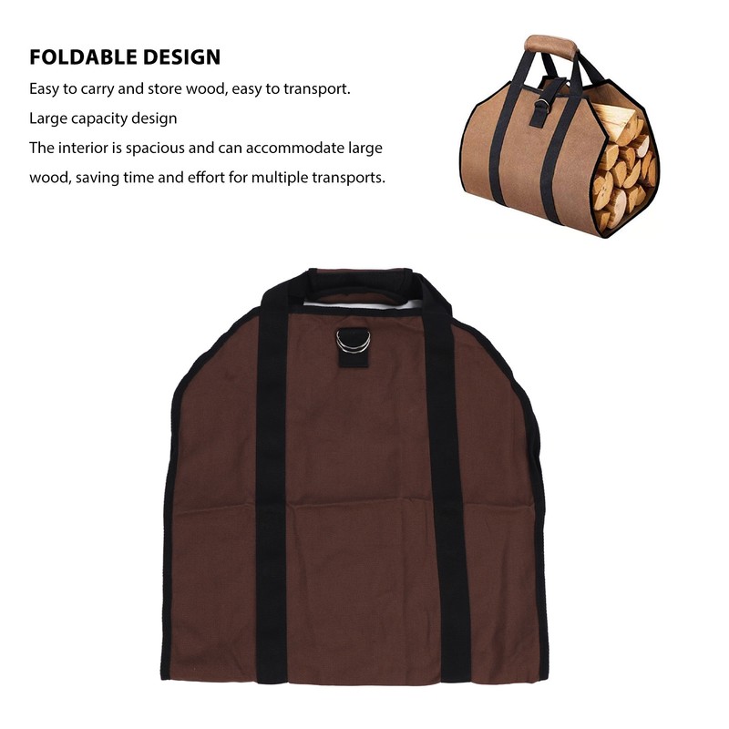 Firewood Carrying Bag Foldable Firewood Log Carrier Portable Large Capacity