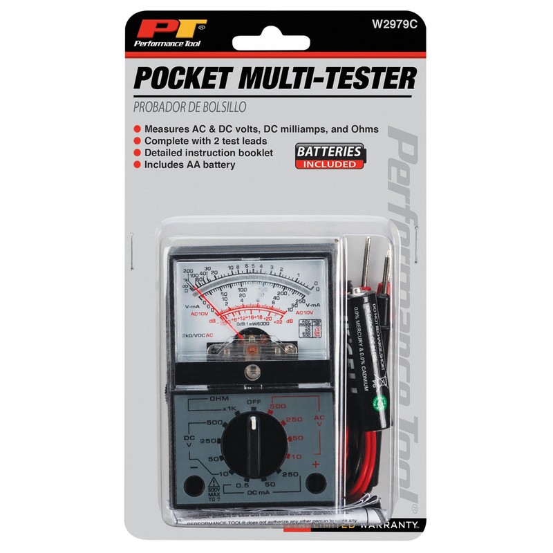 Performance Tool W2979C Volt and Ohm Analyzer - Test AC/DC