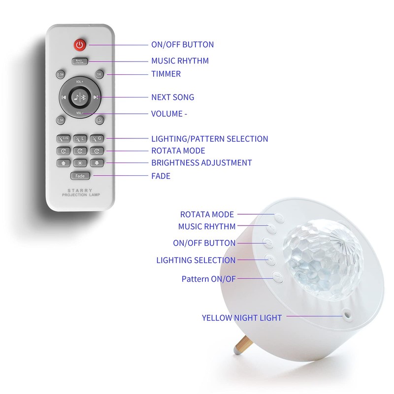 Auplf Starry Sky Projector, Star Lamp Galaxy Light with App