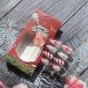 Red French Tip Press on Nails Almond False Nails Christmas