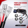 Nilight 16AWG LED Light Bar Wiring Harness Kit 12V On/Off