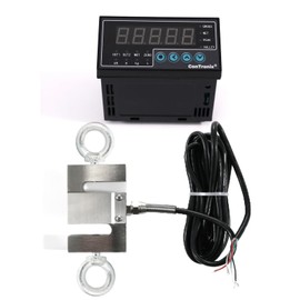 S Type Load Cell Weighing Sensor with Indicator Display,Test Tension and Compression Force Weight Pressure Sensor for Scale (0-200KG)