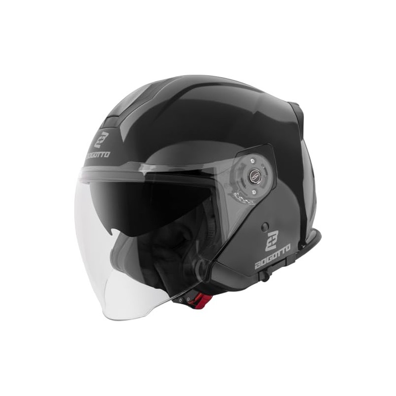Bogotto H586 Solid Jet Helmet (Black, M)