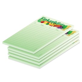 PRICARO Pack of 5 Magnetic Shopping List Green A6 25 Sheets