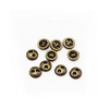 50 PCS 2 Hole Mini Metal Round Buttons Small Bread
