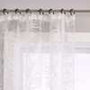 Delien Voile Burnout Curtain with Leaves Pattern, Transparent Curtain with