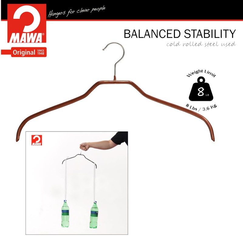 MAWA by Reston Lloyd Silhouette Series Non-Slip Coated Steel Clothes