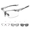 KAPVOE Photochromatic Self-Tone Cycling Glasses Men Women Sports Sunglasses Clear