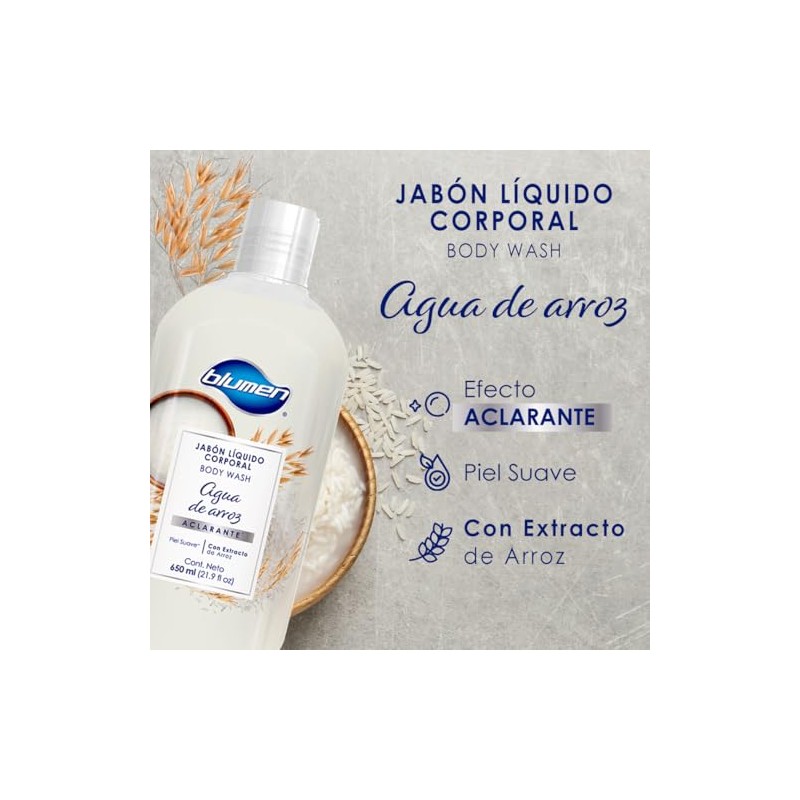 BLUMEN Body Wash Agua de Arroz 650 ml