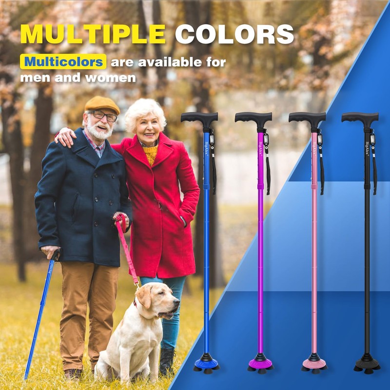 BigAlex Folding Walking Cane for Elderly Adjustable & Portable Walking