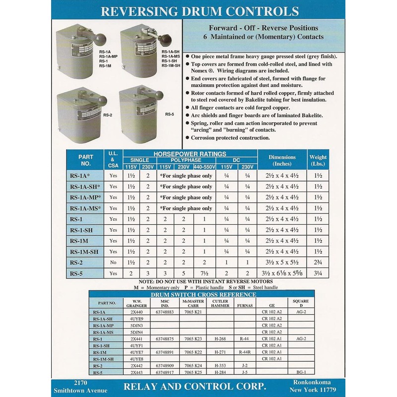 RS-1A Relay & Controls | 1.5 hp - 2 hp