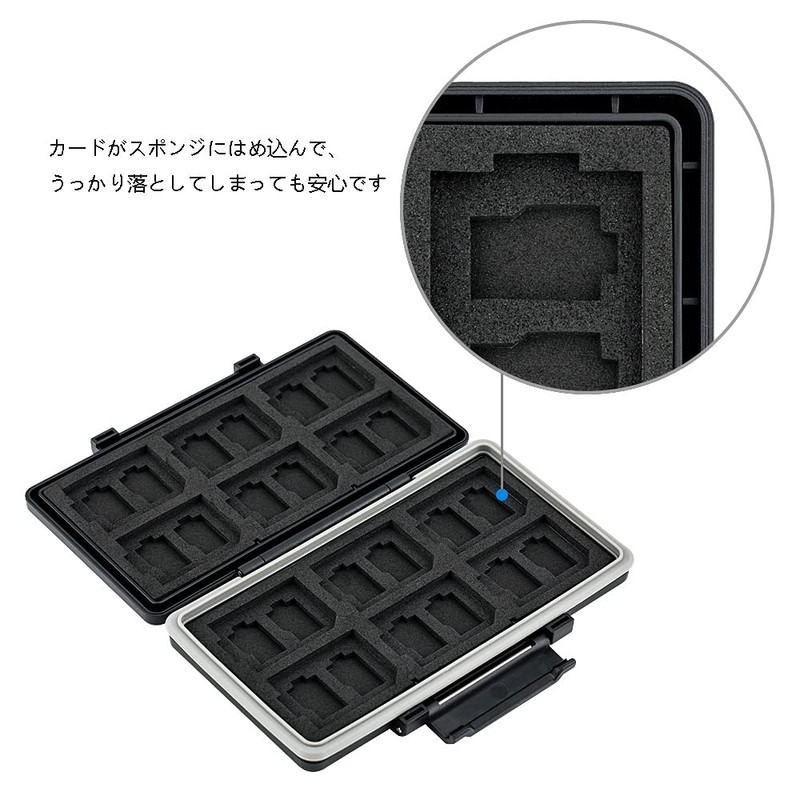 JJC 36 Slots Large Capacity Memory Card Case 12 SD