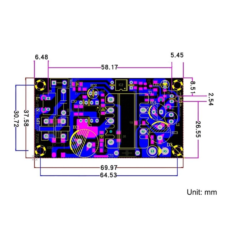 AC-DC Insulated Power Supply Module, AC 110V 220V to DC