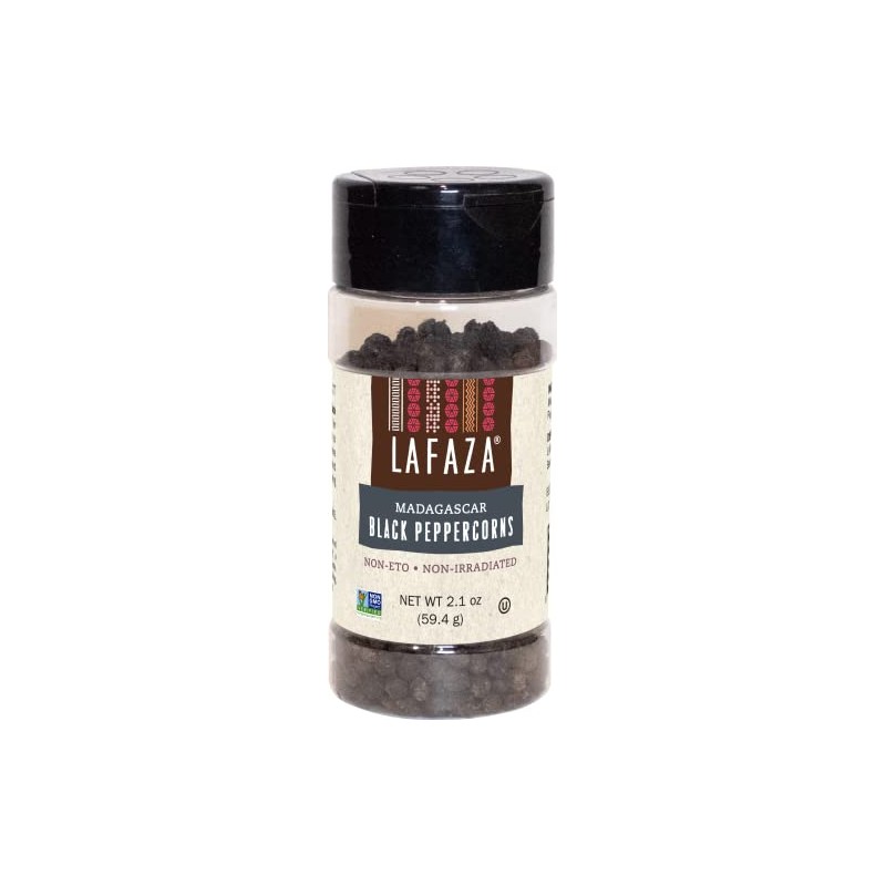 Lafaza Premium Madagascar Whole Black Peppercorns, 2.1oz