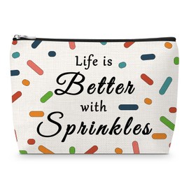 Sfodiary Motivational Makeup Bag for Women Inspirational Gifts for Friends BFF Encouragement Presents for Soul Sister Positive Cosmetic Bag for Coworker Christmas Birthday Gifts for Family