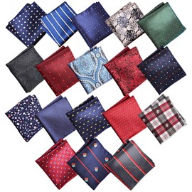 Aulufft Pocket Squares for Men 18 Pack Mens Pocket Squares handkerchiefs Set Assorted