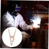 Tofficu Copper Welding Ground Clamp Electroplated Earth Clip for Manual